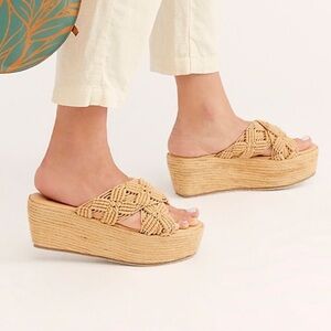 Free People Crochet Platform Sandals